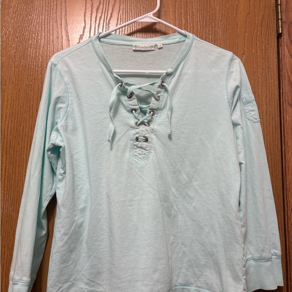 Lulu-B Light Blue Lace-Up Tunic